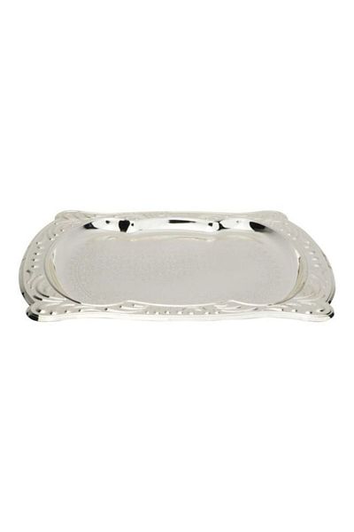 Dania Danet Metal Serving Tray Silver 27x33x2centimeter