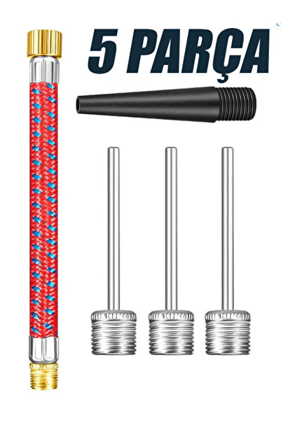 NUBLADO 5'li SET Top Şişirme İğnesi Seti Voleybol Basketbol Futbol Bisiklet P...