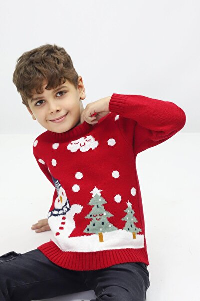 KURGAN TEKSTİL Pulover de tricotaj pentru băieți cu tematică de Crăciun