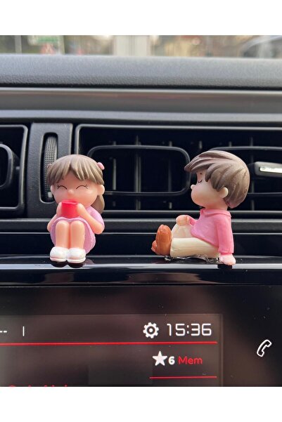 bilmel زخرفة داخلية للسيارة على شكل طوربيد، تمثال صغير لطيف للزوجين الجالسين،...