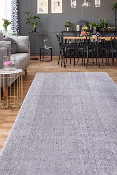 Dijidekor Peluş Halı Açık Gri Cool Yıkanabilir Post Kesme Yolluk Kilim Salon ...