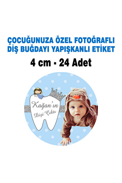 Sunligo Diş Buğdayı Hediyelikleriniz için Yapışkanlı Etiket Sticker 4 cm-24 A...