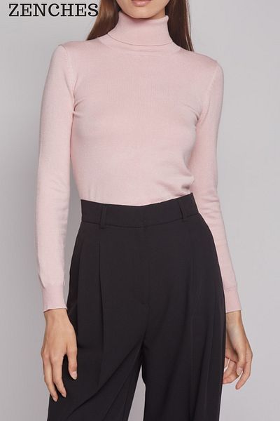 ZENCHES Pulover Slimfit cu gât