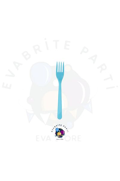 Evabrite 25Pcs Blue Plastic Forks - Birthday Party Set Supplies