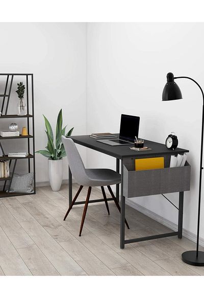 ALMUFARREJ Computer gaming desk table, black
