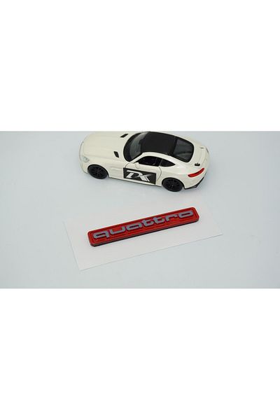 DK Tuning Emblema logo pentru bagaje ABS Quattro Gri Roșu Compatibil cu Audi