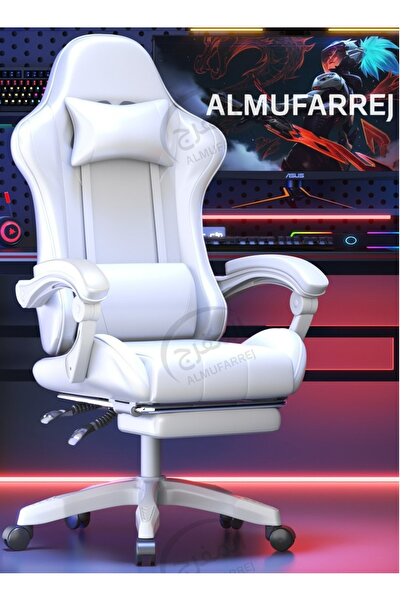 ALMUFARREJ كرسي ألعاب كمبيوتر قابل للتعديل، مسند ظهر للمكتب، دعم قطني مريح، م...