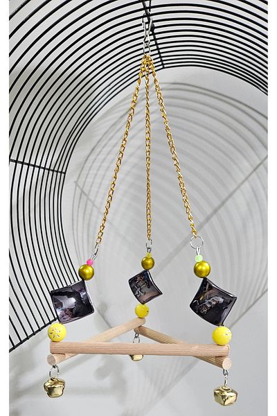 polat pet Large Size Triangular Quality Parrot Swing Budgie, Parrot, Canary Swing