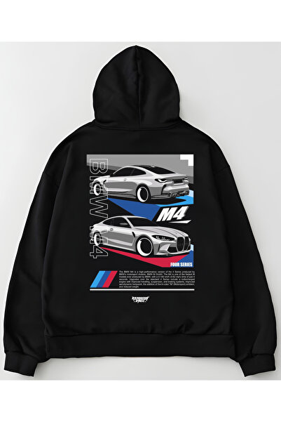 Edizen Hanorac din bumbac cu glugă supradimensionat unisex Bmw M4 2025 Premium