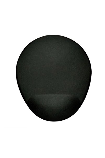 HobiShop Mouse Pad με Στήριγμα Καρπού - Μαύρο Οβάλ Μαξιλάρι Ποντικιού με Βραχ...