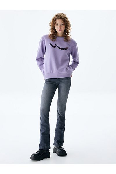 Ltb Logo Crew Neck Lilac Sweatshirt