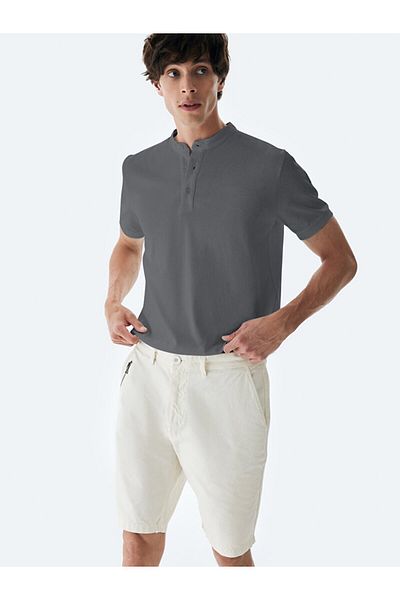 Ltb Μπλουζάκι Judge Collar Grey