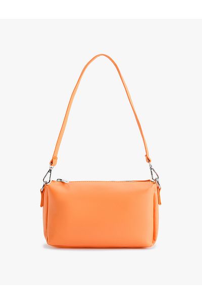 Koton Geometric Faux Leather Shoulder Bag - Zippered and Strap
