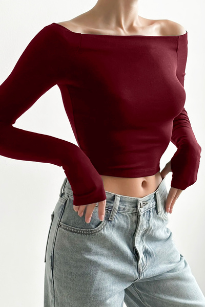 fablair Блуза з еластичним кроєм, з деталями на комірі та пальцях