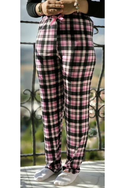 Aleza Shoes Жіночі піжамні штани з візерунком у клітинку, з бавовняної віскози