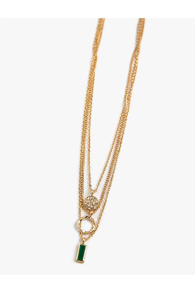 Koton Stone Detailed Steel Necklace