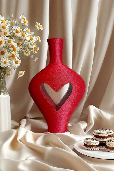 Obaco 23cm bioplastična vaza u obliku srca - dekorativni božićni ukras, vaza ...