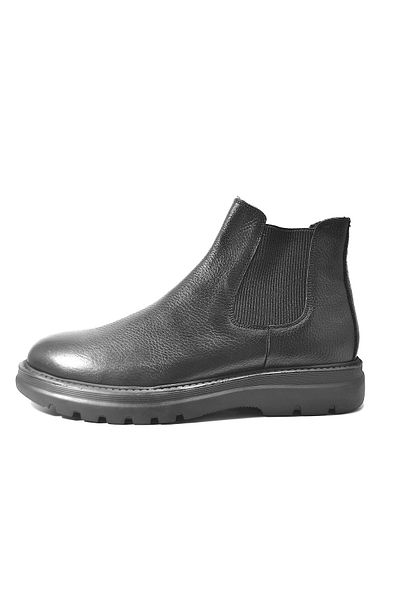 Onlo Ayakkabı Onlo Shoes MB.1091 Γνήσιο δέρμα Μαύρες Ελαστικές Ανδρικές Μπότες Casual