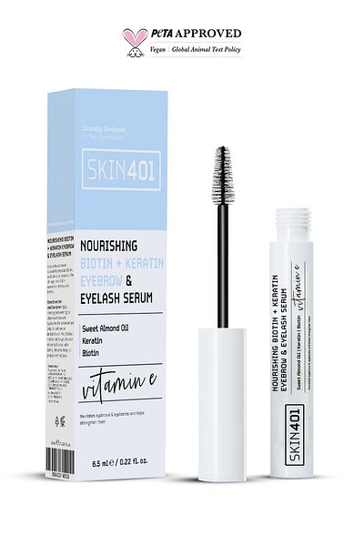 Skin401 Keratin & Biotin Plumping Nourishing Lengthening Eyebrow & Eyelash Serum 6.5ml