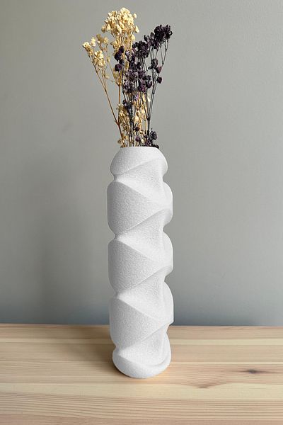 Obaco Βάζο Nordic Modern Minimal 23cm Bioplastic Node - Βάζο μπαγκέτας με καμπύλη γραμμή