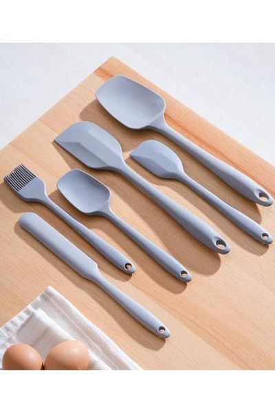 şirin eşyalarım Gray Silicone 6 Piece Kitchen Utensil Set