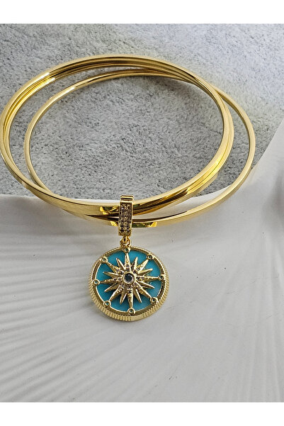 SiestaAccessories 3'lü Ajda Bilezik ve Mavi Kutup Yıldızı Charm