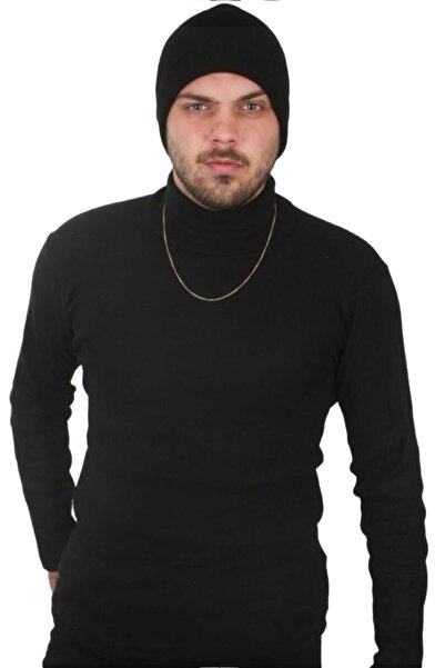 EMKA GİYİM 2-Piece Combination Turtleneck Sweater Beanie