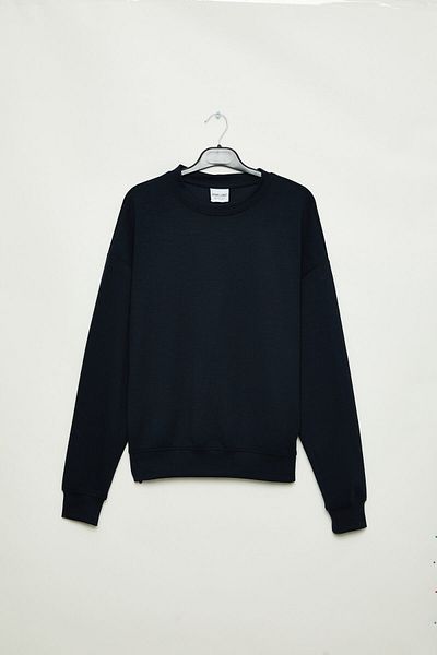 GRIMELANGE MARIGONA Γυναικεία πλεκτή στρογγυλή λαιμόκοψη Comfort Fit Μαύρο φούτερ