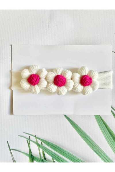 Kadın Girişimciler Atölyesi Fluffy Daisy Baby Hair Band - Χειροποίητο και Μπαντάνα