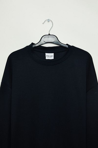 GRIMELANGE MARIGONA Γυναικεία πλεκτή στρογγυλή λαιμόκοψη Comfort Fit Μαύρο φούτερ