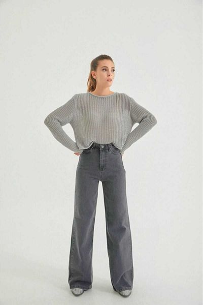 Ramrod Smoked Power - Παντελόνι Palazzo Loose Jeans με σούπερ ψηλή μέση και Lycra