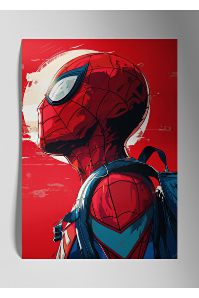 DekorHane Metal Baskı Marvel Parlak Duvar Tablosu - Spiderman Örümcek Adam