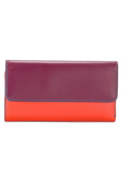 Mywalit Dreifach gefaltete Geldbörse mit Reißverschluss, Geldbörse, Leder, 17 cm