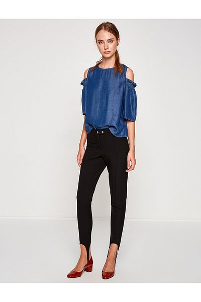 Koton Women's Black Trousers 7YAF40011GW
