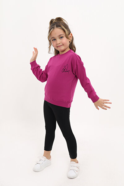 Toontoy Σετ κοριτσίστικο κολάν με κέντημα Always Heart