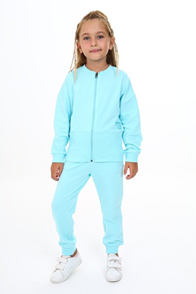 Toontoy Κοριτσίστικο Σετ Φούτερ με Φερμουάρ και Επιγραφή Εθνόσημο