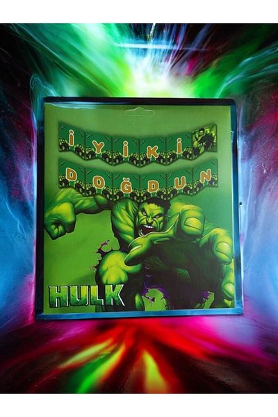 VibeHome Πανό για τα γενέθλια με θέμα το Hulk - για πάρτι γενεθλίων και διασκεδαστικές εκδηλώσεις