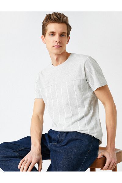Koton Gray Striped T-Shirt