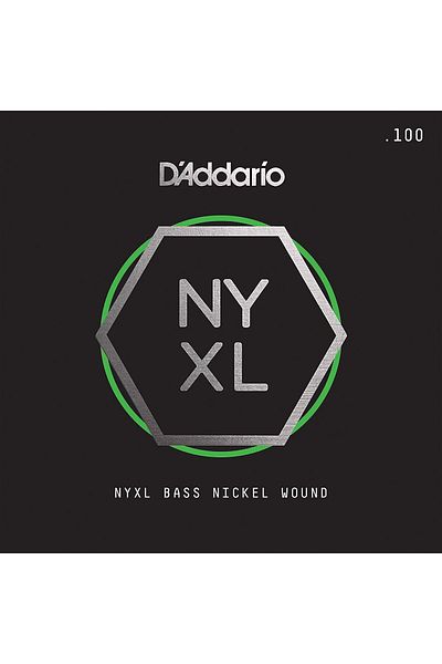 Daddario Nyxlb100 - سلسلة باس واحدة، سلسلة Nyxl، ملفوفة بالنيكل، مقياس 100