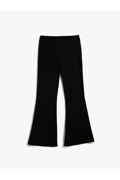 Koton Flare Leg Leggings Trousers Elastic High Waist