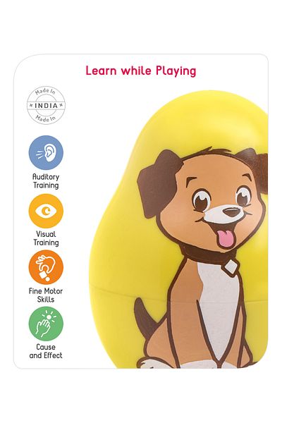Babyhug Babyhug Roly Poly Dog Toy for Infants - Musical & Safe, Encourages Motor Skills, 0m+