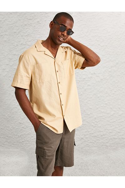 Koton Summer Shirt Linen Blend Short Sleeve