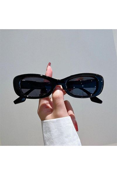 Köstebek Black Ellipse Cateye New Sunglasses