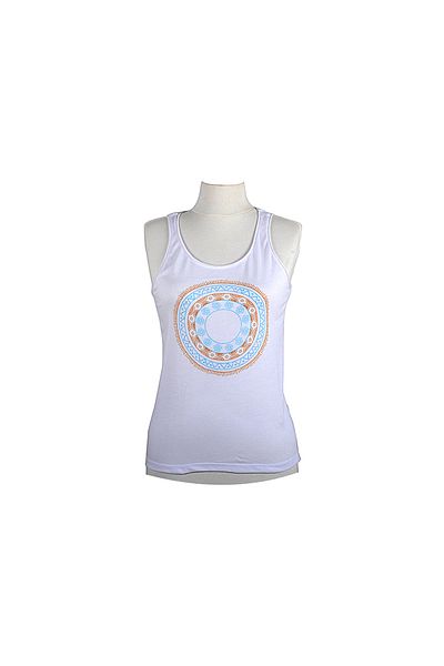 Biggdesign بلوزة نسائية بدون أكمام من BiggYoga Chakra