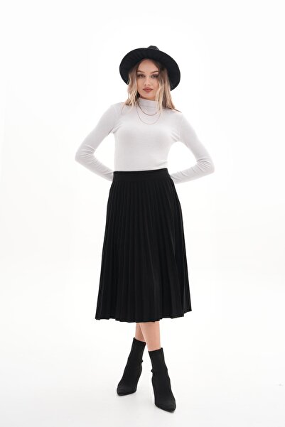 ŞİMAL Kadın Piliseli Triko Örme Etek 245157 -