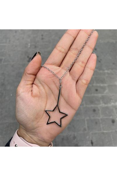 Köstebek New Star Stick Silver Necklace
