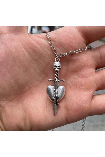 Köstebek Dagger in the Heart Necklace