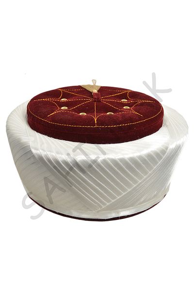 şahinbak Luxury Yellowed Imam Fesi and Soft Fes - Skullcap and Hat Set (S220)