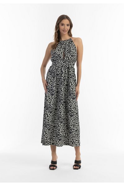 Faina Maxikleid mit Leoprint