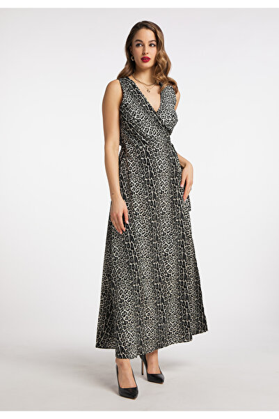 Faina Maxikleid mit Leoprint